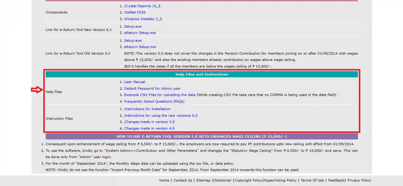 Click on Help Files & Instructions Click on Help Files & Instructions